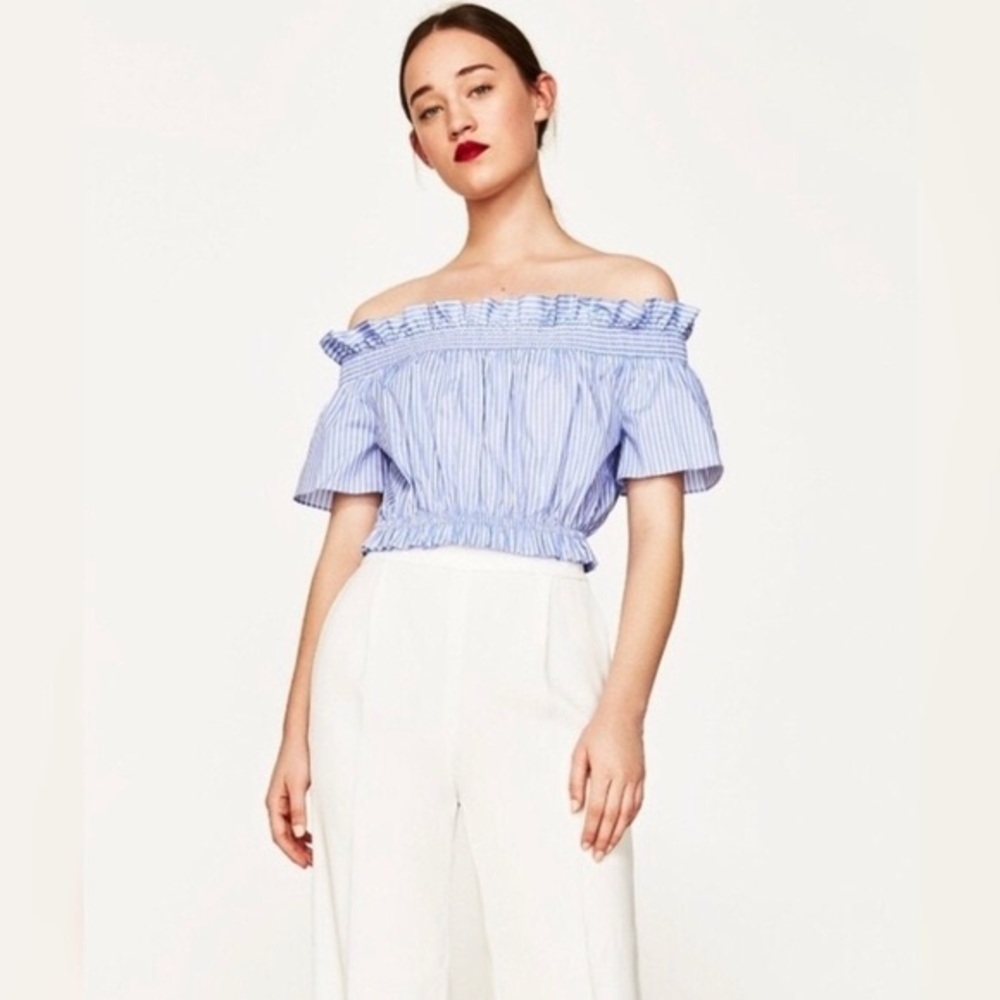 Zara Off the Shoulder Crop top